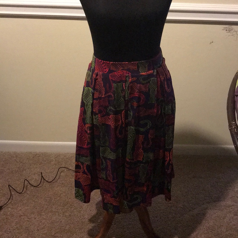 Lularoe Madison skirt cat print